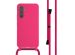 imoshion ﻿Coque en silicone avec cordon Samsung Galaxy A54 (5G) - Rose Fluo