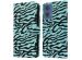 imoshion Étui de téléphone portefeuille Design Motorola Moto G04 / G24 - Black Blue Stripes