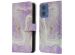 imoshion Étui de téléphone portefeuille Design Motorola Moto G04 / G24 - Purple Marble