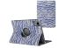 iMoshion Coque tablette Design rotatif à 360° Lenovo Tab M11 - White Blue Stripes