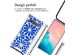 imoshion Coque Design avec cordon Samsung Galaxy S10 - Cobalt Blue Flowers Connect