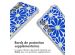 imoshion Coque Design avec cordon Samsung Galaxy A14 (5G/4G) - Cobalt Blue Flowers Connect