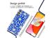 imoshion Coque Design avec cordon Samsung Galaxy A14 (5G/4G) - Cobalt Blue Flowers Connect