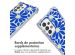 imoshion Coque Design avec cordon Samsung Galaxy A33 - Cobalt Blue Flowers Connect