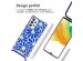 imoshion Coque Design avec cordon Samsung Galaxy A33 - Cobalt Blue Flowers Connect