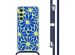 imoshion Coque Design avec cordon Samsung Galaxy A34 - Cobalt Blue Flowers Connect