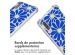 imoshion Coque Design avec cordon Samsung Galaxy A70 - Cobalt Blue Flowers Connect