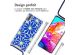 imoshion Coque Design avec cordon Samsung Galaxy A70 - Cobalt Blue Flowers Connect