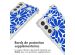 imoshion Coque Design avec cordon Samsung Galaxy S22 - Cobalt Blue Flowers Connect