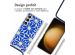 imoshion Coque Design avec cordon Samsung Galaxy S23 Plus - Cobalt Blue Flowers Connect