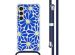 imoshion Coque Design avec cordon Samsung Galaxy S23 Plus - Cobalt Blue Flowers Connect