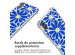 iMoshion Coque Design avec cordon iPhone Xs / X - Cobalt Blue Flowers Connect