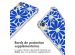 imoshion Coque Design avec cordon iPhone Xr - Cobalt Blue Flowers Connect