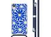 imoshion Coque Design avec cordon iPhone Xr - Cobalt Blue Flowers Connect