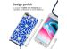 imoshion Coque Design avec cordon iPhone 8 Plus / 7 Plus - Cobalt Blue Flowers Connect