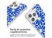 iMoshion Coque Design avec cordon iPhone 13 Pro Max - Cobalt Blue Flowers Connect