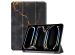 iMoshion Coque tablette Design iPad Pro 11 (2024) M4 - Black Marble