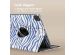 imoshion Coque tablette Design rotatif à 360° iPad Pro 13 (2024) M4 - White Blue Stripes