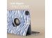 imoshion Coque tablette Design rotatif à 360° iPad Pro 11 (2024) M4 - White Blue Stripes