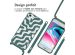 imoshion Coque design en silicone avec cordon iPhone SE (2022 / 2020) / 8 / 7 - Petrol Green Groovy