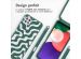 imoshion Coque design en silicone avec cordon Samsung Galaxy A22 (5G) - Petrol Green Groovy