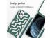 imoshion Coque design en silicone avec cordon iPhone 11 Pro - Petrol Green Groovy