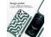 imoshion Coque design en silicone avec cordon iPhone 12 (Pro) - Petrol Green Groovy