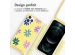 imoshion Coque design en silicone avec cordon iPhone 12 (Pro) - Yellow Flower Distance