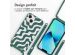 imoshion Coque design en silicone avec cordon iPhone 13 - Petrol Green Groovy