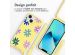 imoshion Coque design en silicone avec cordon iPhone 13 - Yellow Flower Distance