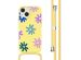 imoshion Coque design en silicone avec cordon iPhone 13 - Yellow Flower Distance