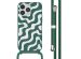 imoshion Coque design en silicone avec cordon iPhone 14 Pro Max - Petrol Green Groovy