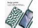 imoshion Coque design en silicone avec cordon iPhone Xr - Petrol Green Groovy