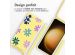 imoshion Coque design en silicone avec cordon Samsung Galaxy S23 - Yellow Flower Distance