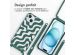 imoshion Coque design en silicone avec cordon iPhone 15 - Petrol Green Groovy