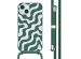 imoshion Coque design en silicone avec cordon iPhone 15 - Petrol Green Groovy