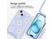 imoshion Coque design en silicone avec cordon iPhone 15 - Lila Flower Distance