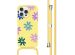 imoshion Coque design en silicone avec cordon iPhone 15 Pro - Yellow Flower Distance