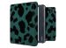 imoshion Design Slim Hard Sleepcover avec support Kobo Libra Colour - Green Leopard