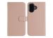 Selencia Étui de téléphone portefeuille en cuir véritable iPhone 16 - Dusty Pink