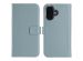 Selencia Étui de téléphone portefeuille en cuir véritable iPhone 16 Plus - Air Blue