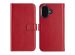 Selencia Étui de téléphone portefeuille en cuir véritable iPhone 16 Plus - Rouge