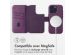 Accezz Étui de téléphone portefeuille en cuir 2-en-1 avec MagSafe iPhone 16 Pro Max - Heath Purple