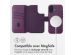 Accezz Étui de téléphone portefeuille en cuir 2-en-1 avec MagSafe iPhone 16  - Heath Purple