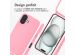 imoshion Coque en silicone avec cordon iPhone 16 - Rose