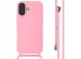 imoshion Coque en silicone avec cordon iPhone 16 - Rose