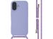 imoshion Coque en silicone avec cordon iPhone 16 - Violet