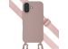 Selencia Coque silicone avec cordon amovible iPhone 16 - Sand Pink