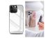 Selencia Coque Mirror iPhone 15 Pro Max - Coque avec miroir - Argent