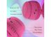 imoshion Casque pour enfants Bluetooth LED - Casque sans fil avec limiteur de décibels + Câble AUX - Hot Pink